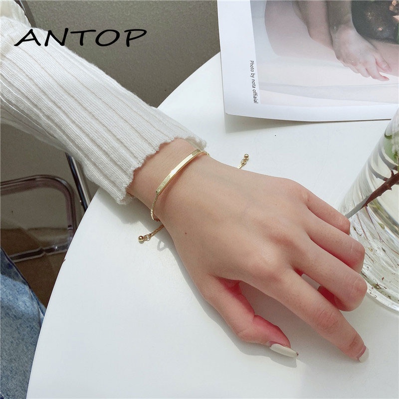 Simple Design Sense Casual Fashion Drawstring Titanium Steel Bracelet ANTOP