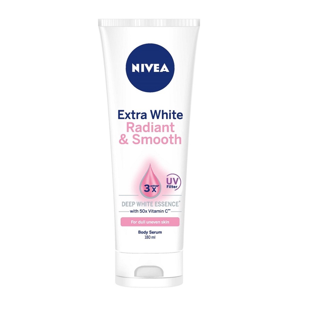 NIVEA Extra White Body Serum 180ml RADIANT AND SMOOTH BPOM NEW