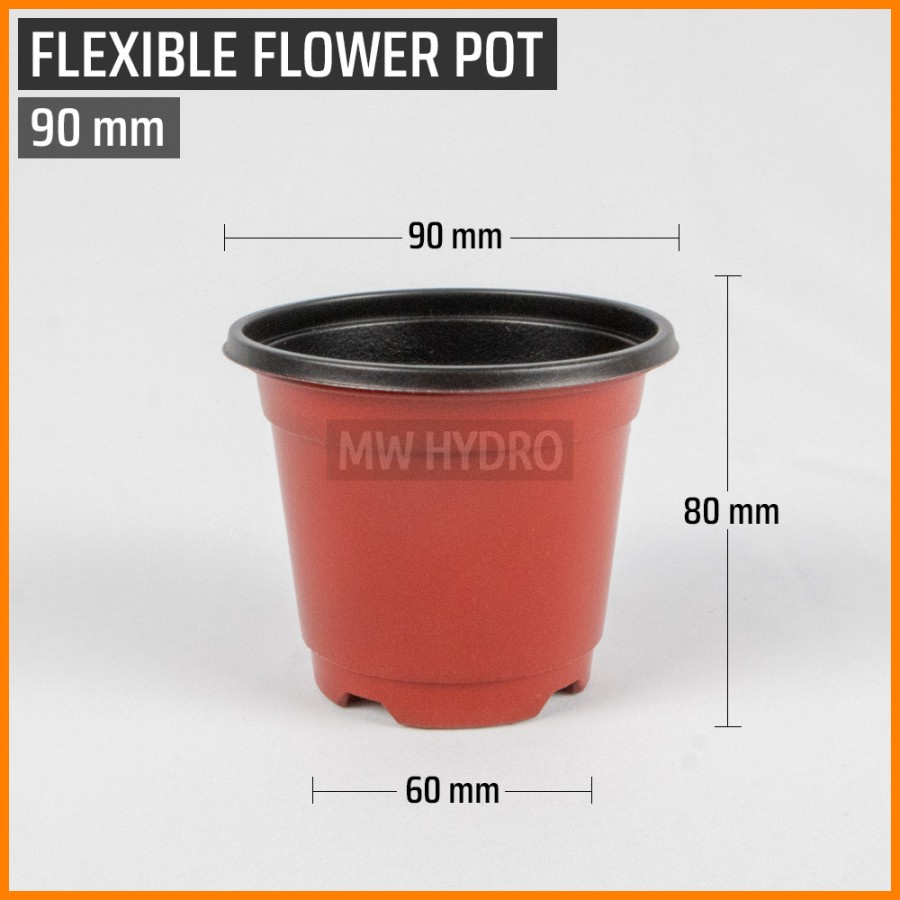 Double Color Flexible Flower Pot / Pot Bunga Elastis Dua Warna, 9 cm