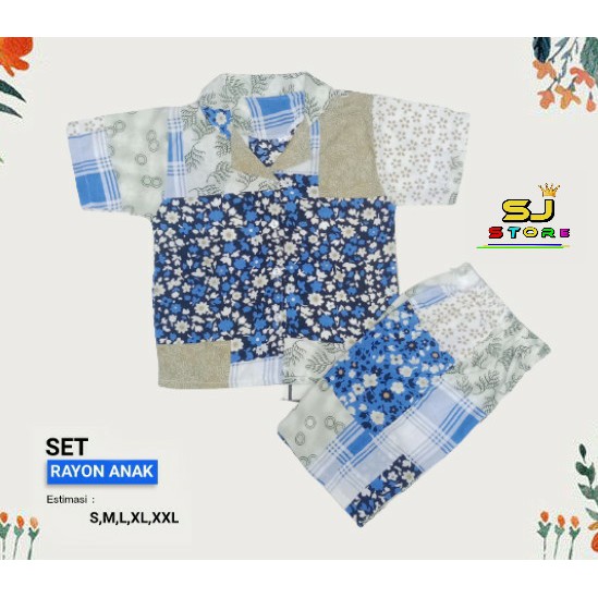 Set Rayon Anak /Stelan Rayon Anak/Stelan Anak Kekinian 1-10 Tahun