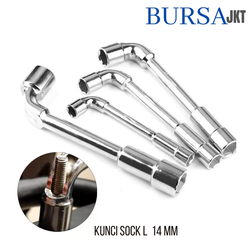 KUNCI SOK SOCK SHOCK WRENCH L PENDEK 1/2 6PT DUAL 14 MM