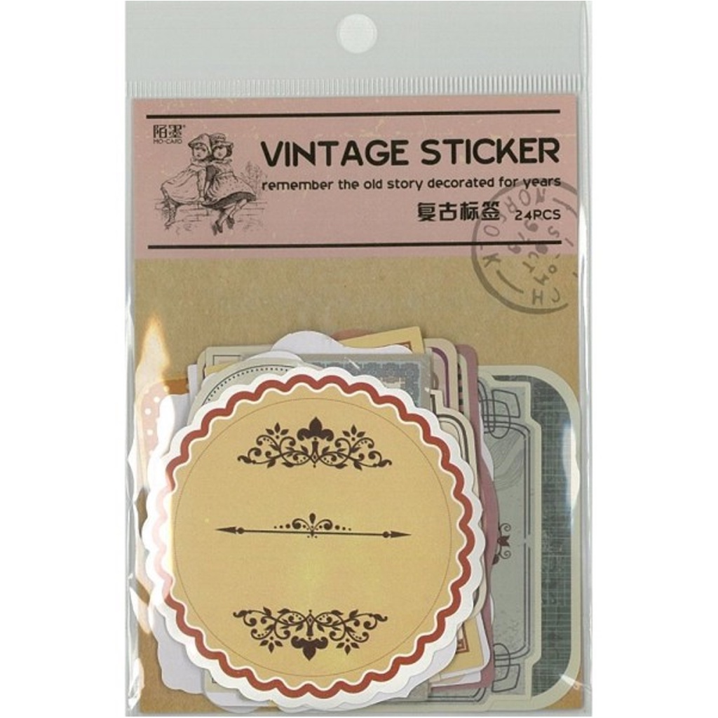 

Mo. Card Frame Vintage Sticker