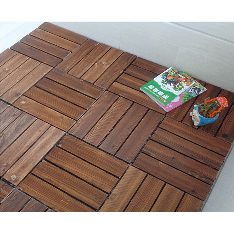 Decking Tile Papan lantai Kayu Luar Ruangan Anti Air Anti Panas Anti Slip Anti Rapuh