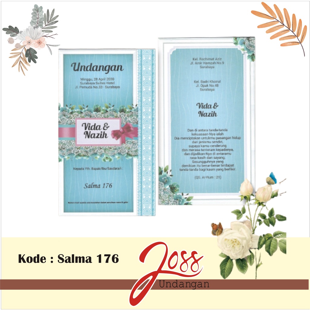Blangko Undangan Pernikahan Salma 176 Hrga Murah