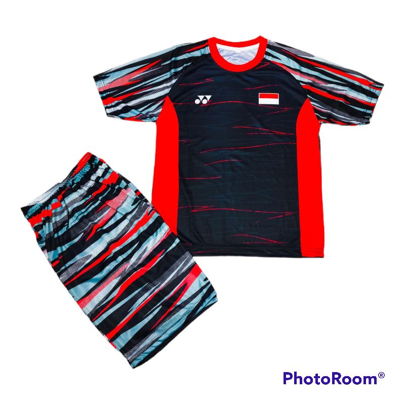 SETELAN JERSEY TIMNAS INDONESIA ANAK UMUR 7-14 THN/SETELAN BAJU BADMINTON ANAK/SETELAN JERSEY BADMINTON ANAK