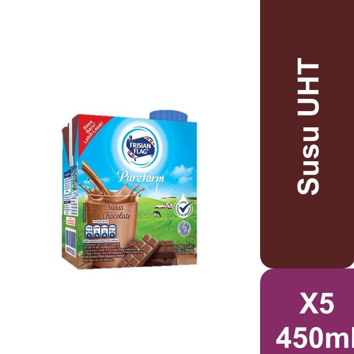 

Frisian Flag Purefarm Susu UHT Swiss Chocolate 5 x 450 mL