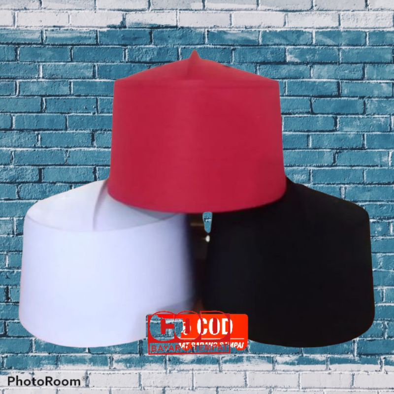 Peci Putih tinggi 10 kopiah haji assagofah songkok anak & dewasa