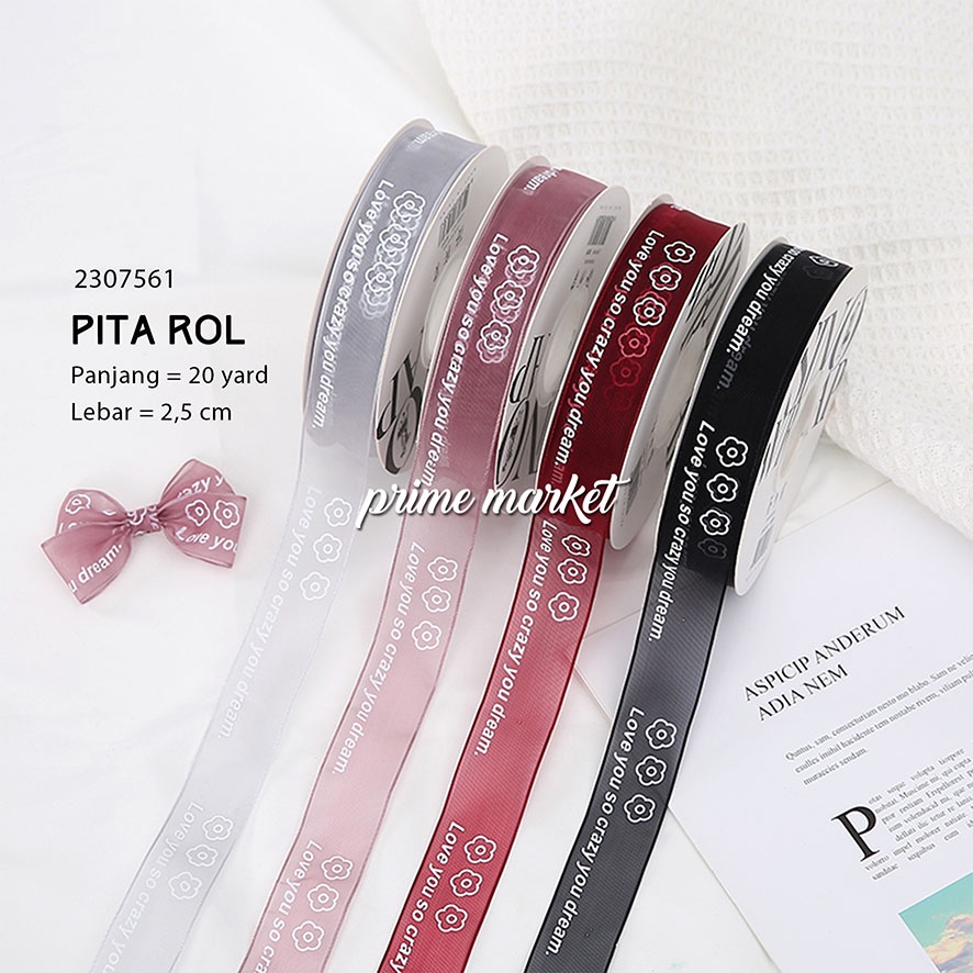 

Pita Roll Buket Bunga Pita Kado Flower Bouquet Ribbon Pita Roll LOVE YOU 18 METER (2307561)