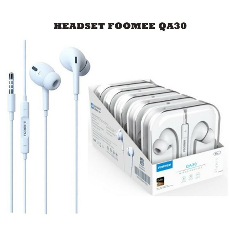 Headset Foomee QA30 Earphone with mic 3.5mm