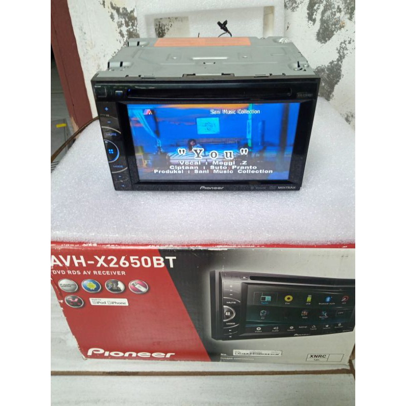 Pioneer AVH X2650BT Bluetooth headunit doubeldin