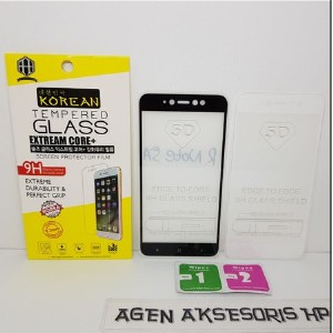 KOREAN Tempered Glass FULL LEM Xiaomi Redmi Note 5A NON FINGERPRINT 5.5 inchi FULL SCREEN Guard