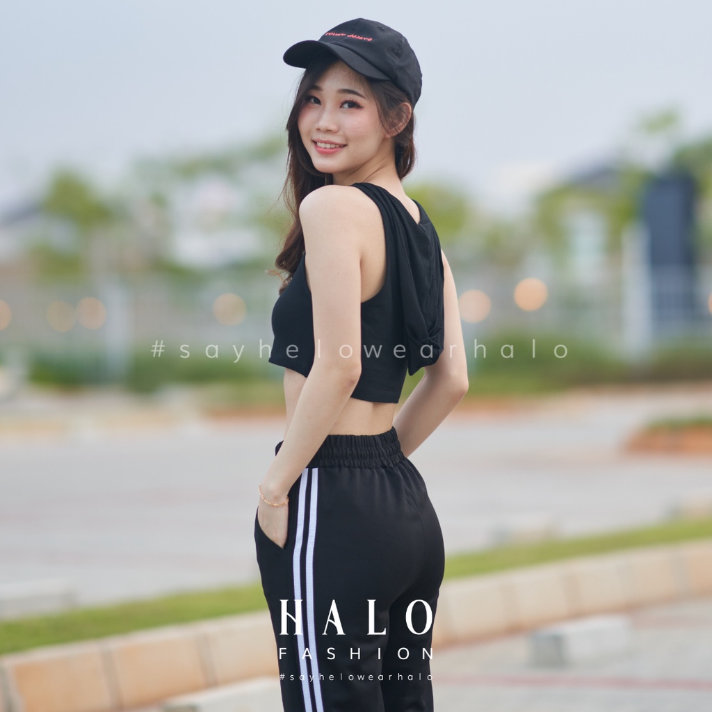 [HaloFashion] Pharsa Sexy Crop Top Hoodie Tank Top Basic Top Gym Top Korean Fashion