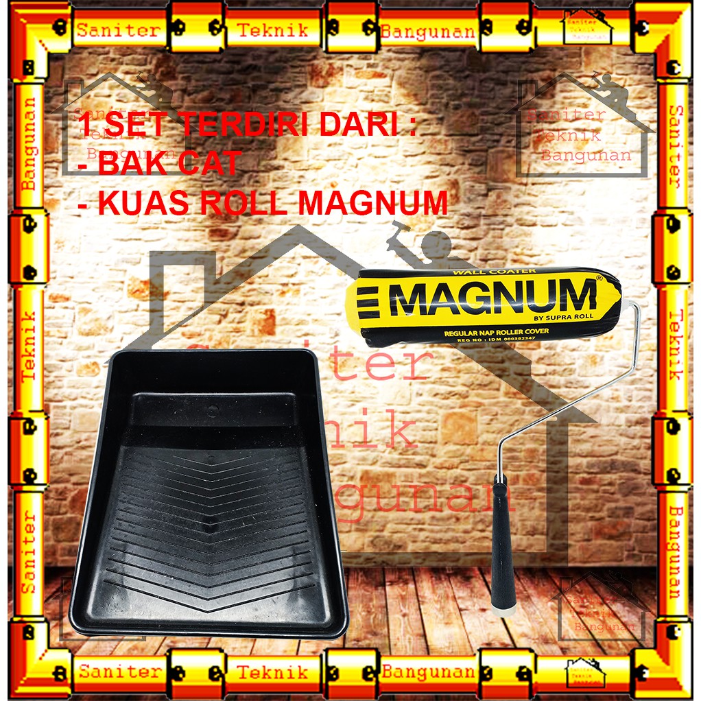 BAK CAT SET KUAS ROLL MAGNUM LENGKAP