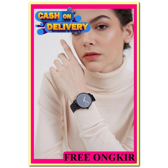 Jam Tangan Cewek Anti Air Analog Fashion Wanita Kulit Mewah Date Aktif As8 Kekinian Termurah Elegan 