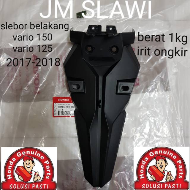 80105-K59-A70 fender rear cover fender rr slebor belakang spakbor belakan various 125, vario 150, vario 160 2018-2023 ori ahm