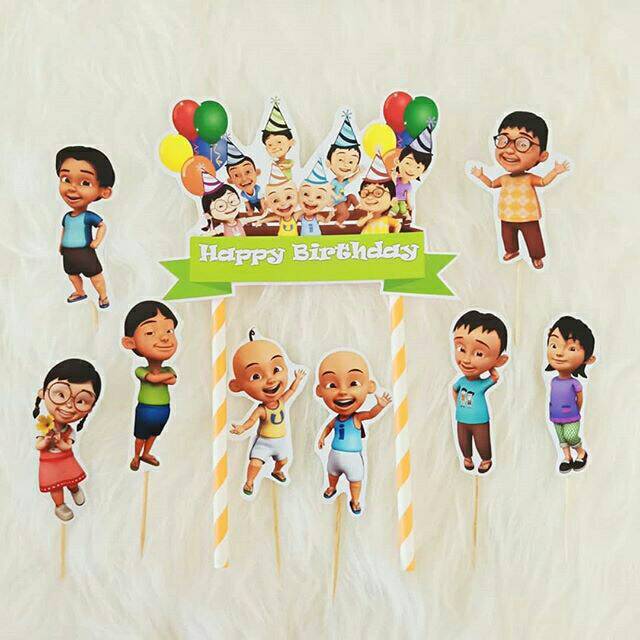 Jual Topper Upin Ipin Topper Ulang Tahun Topper Puding Topper Kue