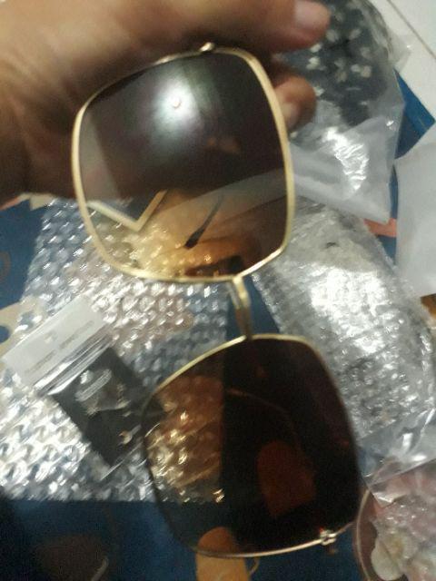[bayar Di Tempat]square Glasses Frame Women Retro Brand Designer Sunglasses For Female New Summer