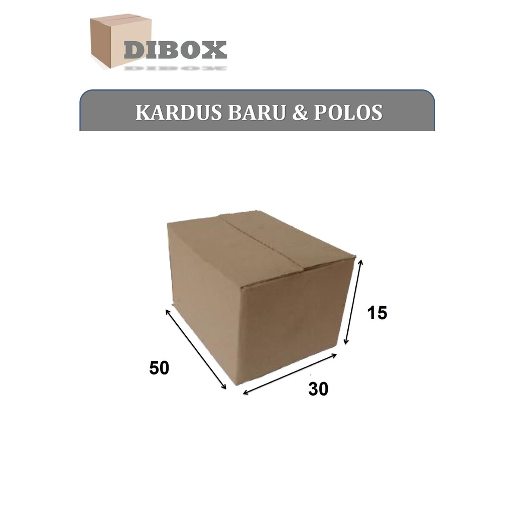 

KARDUS/BOX KARTON POLOS UKURAN 50 X 30 X 15 CM DOUBLE WALL