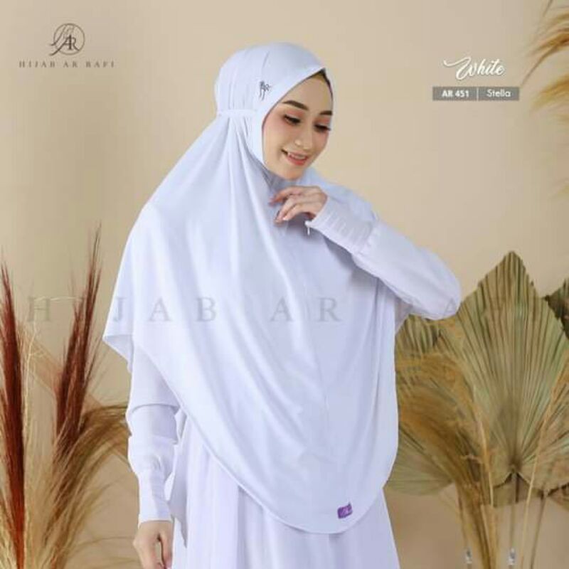 Hijab Arrafi | AR 451 | Hijab tali jumbo | Bergo maryam jumbo