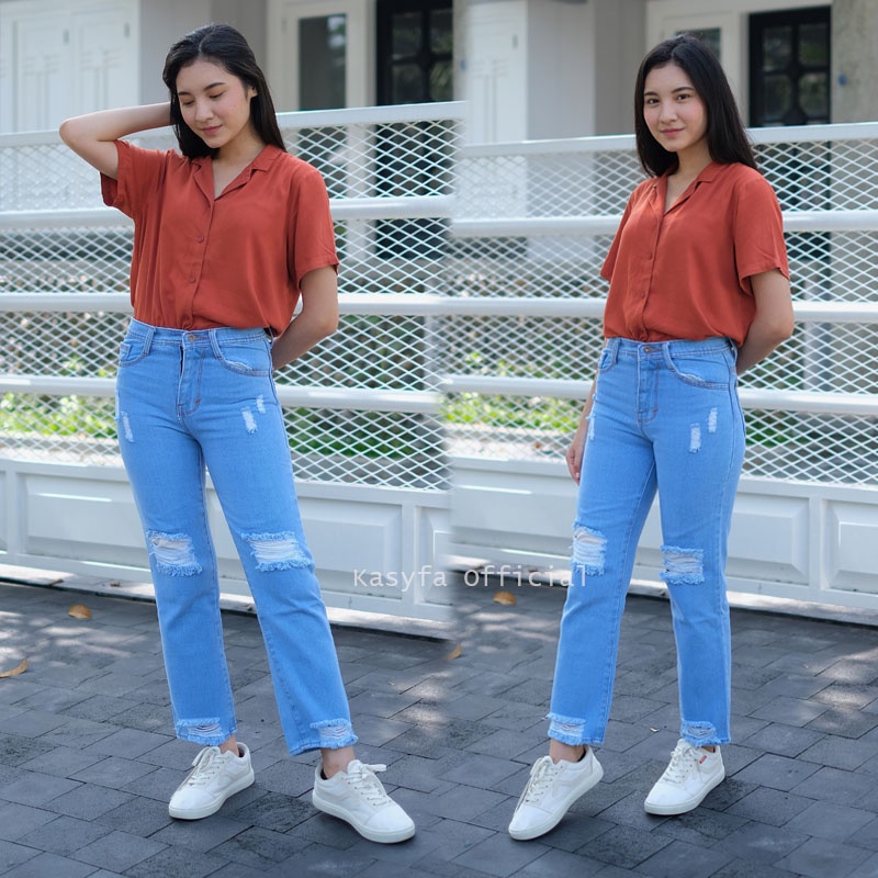 BOYFRIEND SOBEK JEANS PREMIUM // BOYFRIEND JEANS RIPPED DISTRO