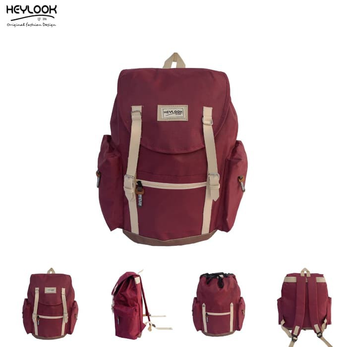 S3447D Prisha Tas  Ransel Backpack Fashion Wanita Desain 