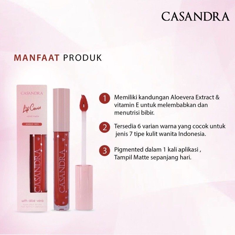 CASANDRA LIP CREAM VALVEt MATTE WITH ALOE VERA