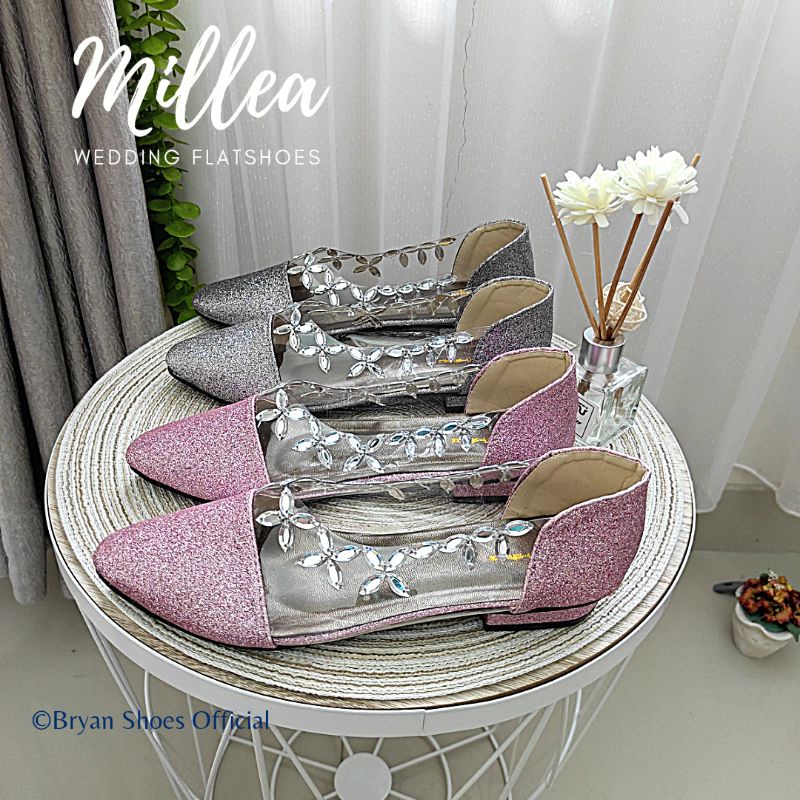 Bryan Millea Heels Glitter Pesta Mote Tears Drop Jumbo Bigsize Oversize 36-40 41 42 43