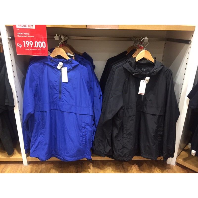 uniqlo jacket parka men black
