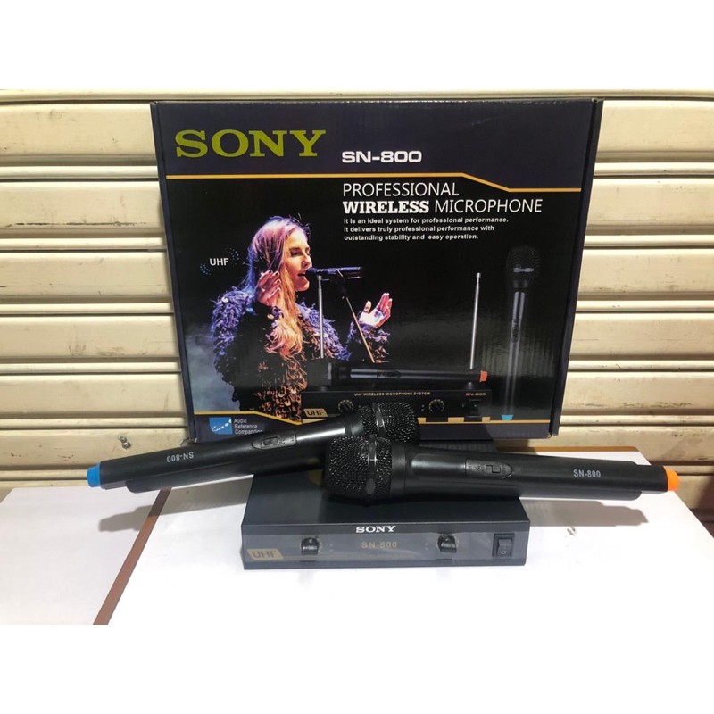 mic microphone wireless uhf wireless sony sn800 2 mic handheld