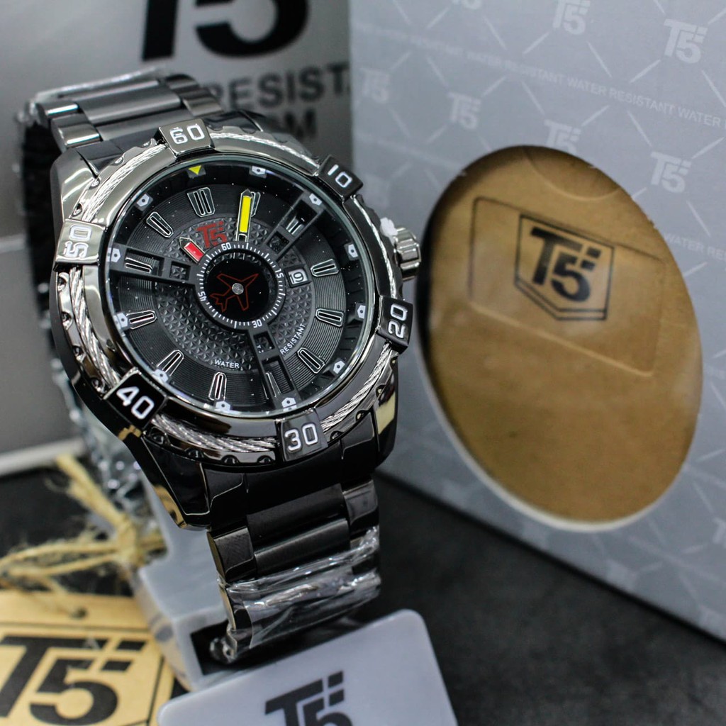 

termurah T5 H 3616 Original, date, stainless steel chain, WR, include box, paper bag