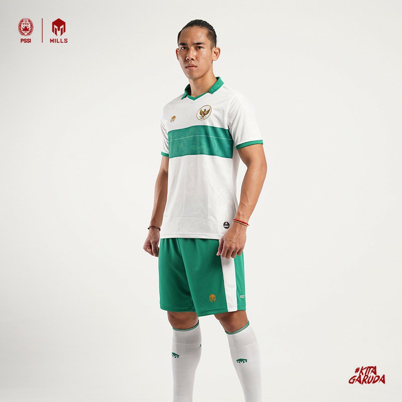 JERSEY TIMNAS GARUDA INDONESIA 2020 MILLS 3018GR CELANA BOLA PENDEK FOOTBALL SHORT AWAY ORIGINAL