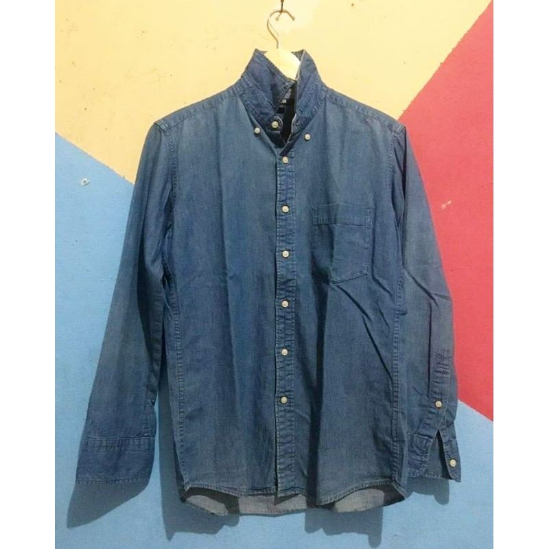 Kemeja UNIQLO BLUE JEANS