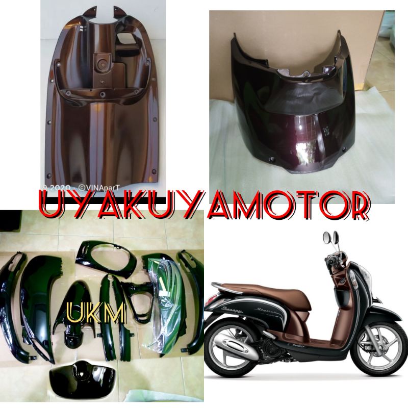 full body halus scoopy fi hitam coklat stylist 2015-2016