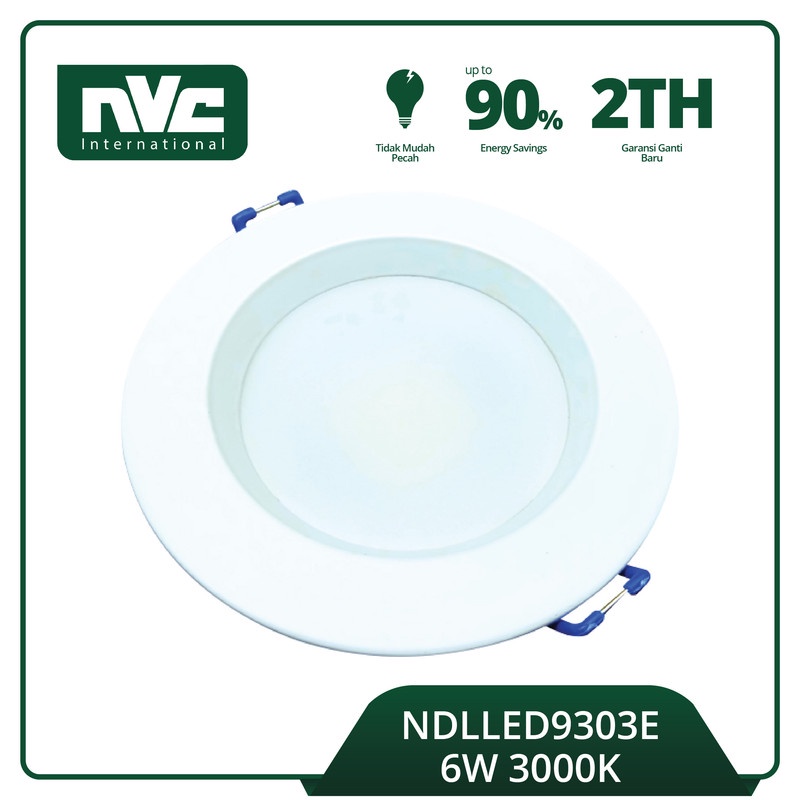 Lampu NVC Downlight LED NDLLED9303E 6W (3000K/4000K/6500K)