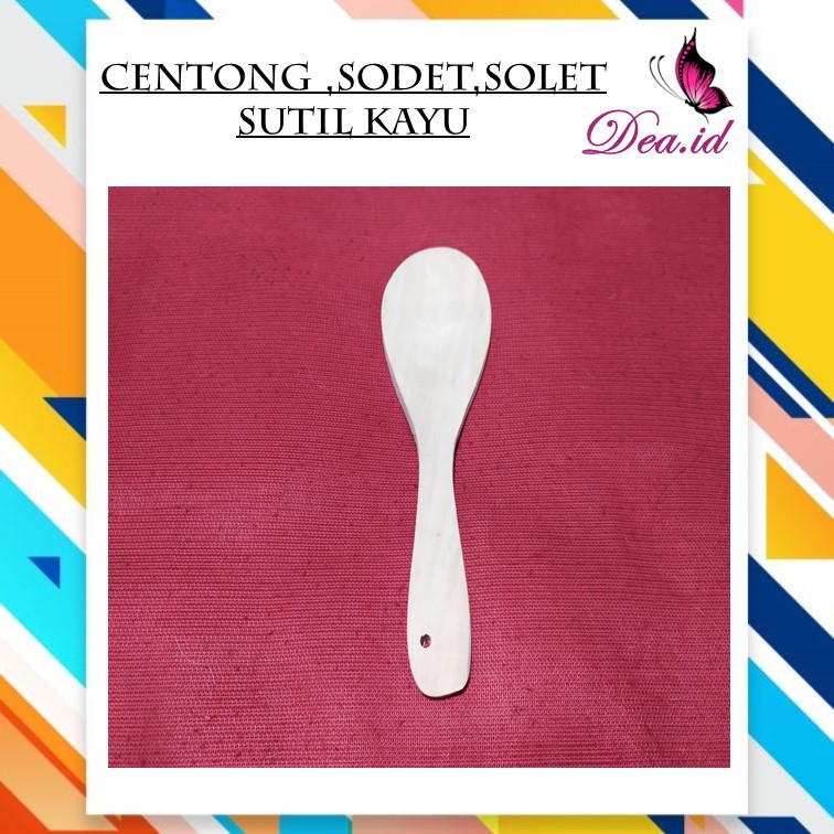 [DEASHOP] CENTONG NASI, SUTIL KAYU, SOLET KAYU, IRUS KAYU/ PUSPO WOODEN SPATULA