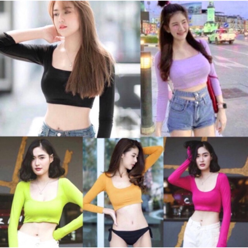 BEFAST - ZGW OOTD Manset Crop Longsleeve NAIKO / Manset Crop Lengan Panjang Oneck / Kaos Lengan Panjang Leher U / OOTD Wanita Ala Korean Style / Daleman Wanita Trendy / Longsleeve Crop / Fashion Wanita Remaja Kekinian / Longsleeve Crop Trendy / Terlaris