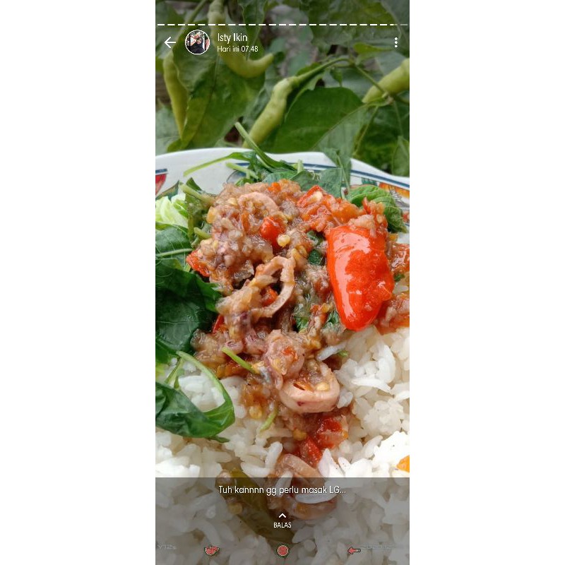 

Sambal cumi mercon cumimerconuni