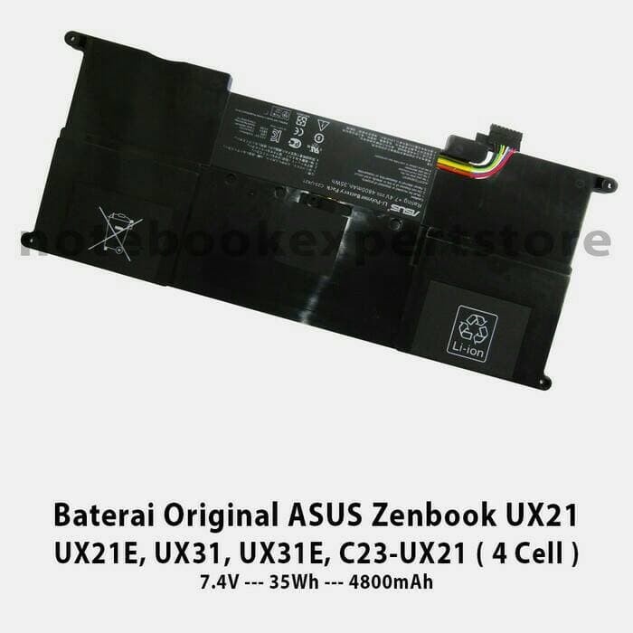 Baterai Laptop ASUS Zenbook UX21, UX21E, UX31, UX31E, C23-UX21