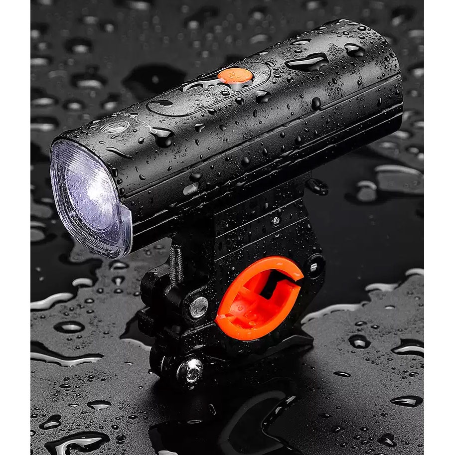 CYCLINGBOX Lampu Sepeda LED L2 USB Rechargeable 1500 mAh - C-1815 - Black