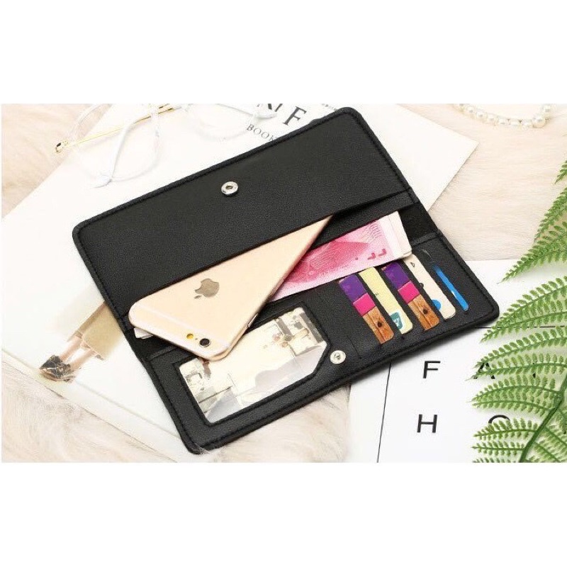 ✨NAGIHI✨ Dompet Wanita Panjang Lipat Dompet Polos PU Fashion Cewek