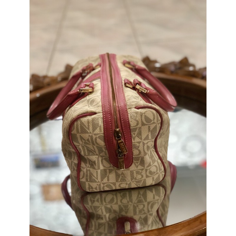 Tas bonia pink putih preloved second bekas