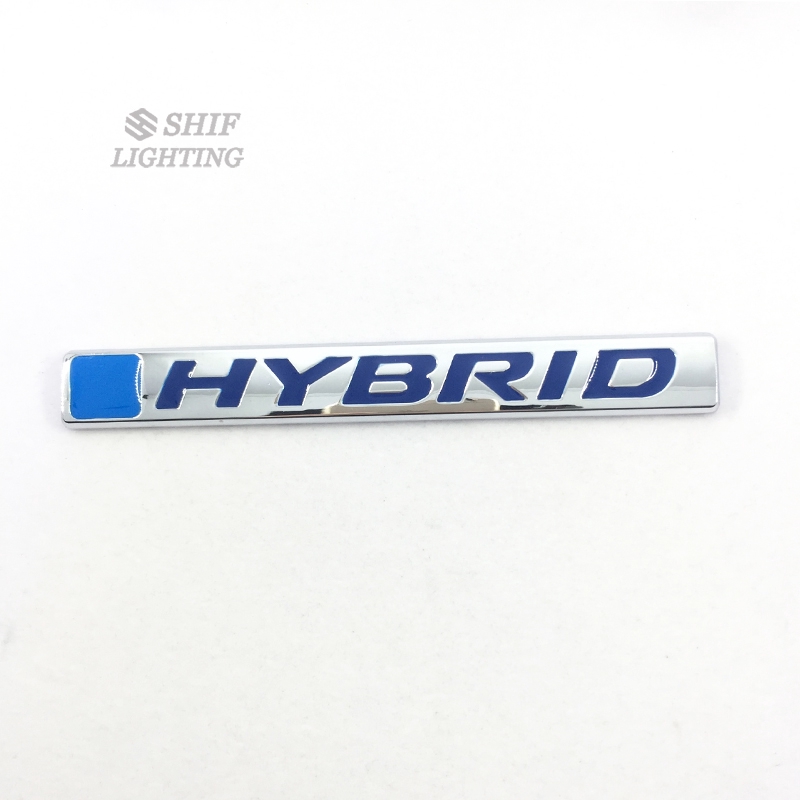 1 Metal HYBRID Letter Logo Car Auto Side Rear Emblem Sticker Badge Decal TOYOTA