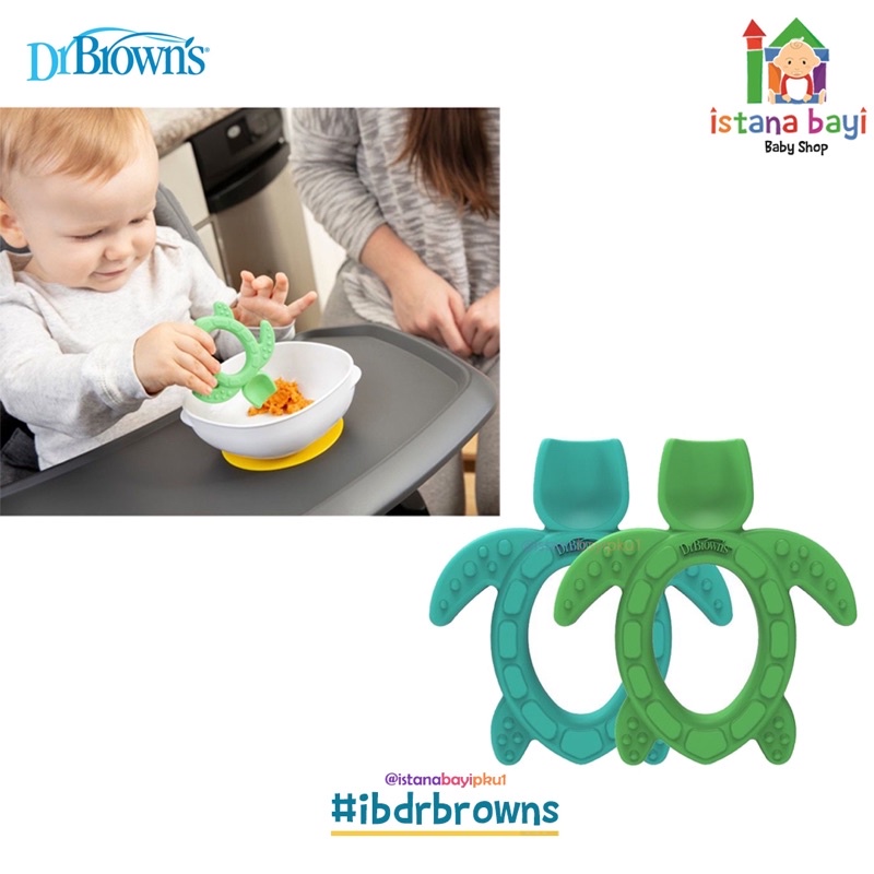 Dr.Brown's Silicone Starter Spoon/Sendok Makan bayi TF013