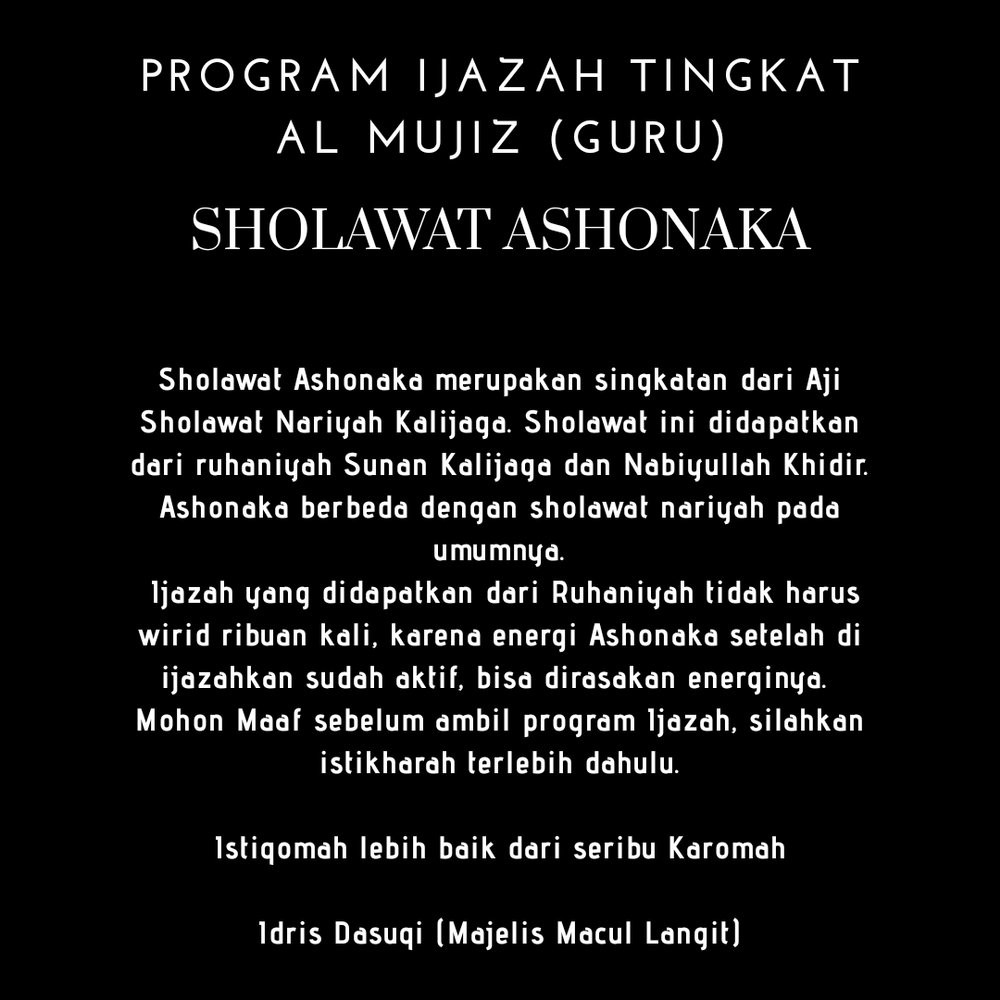 Program Ijazah Sholawat Ashonaka Tingkat Guru Shopee Indonesia