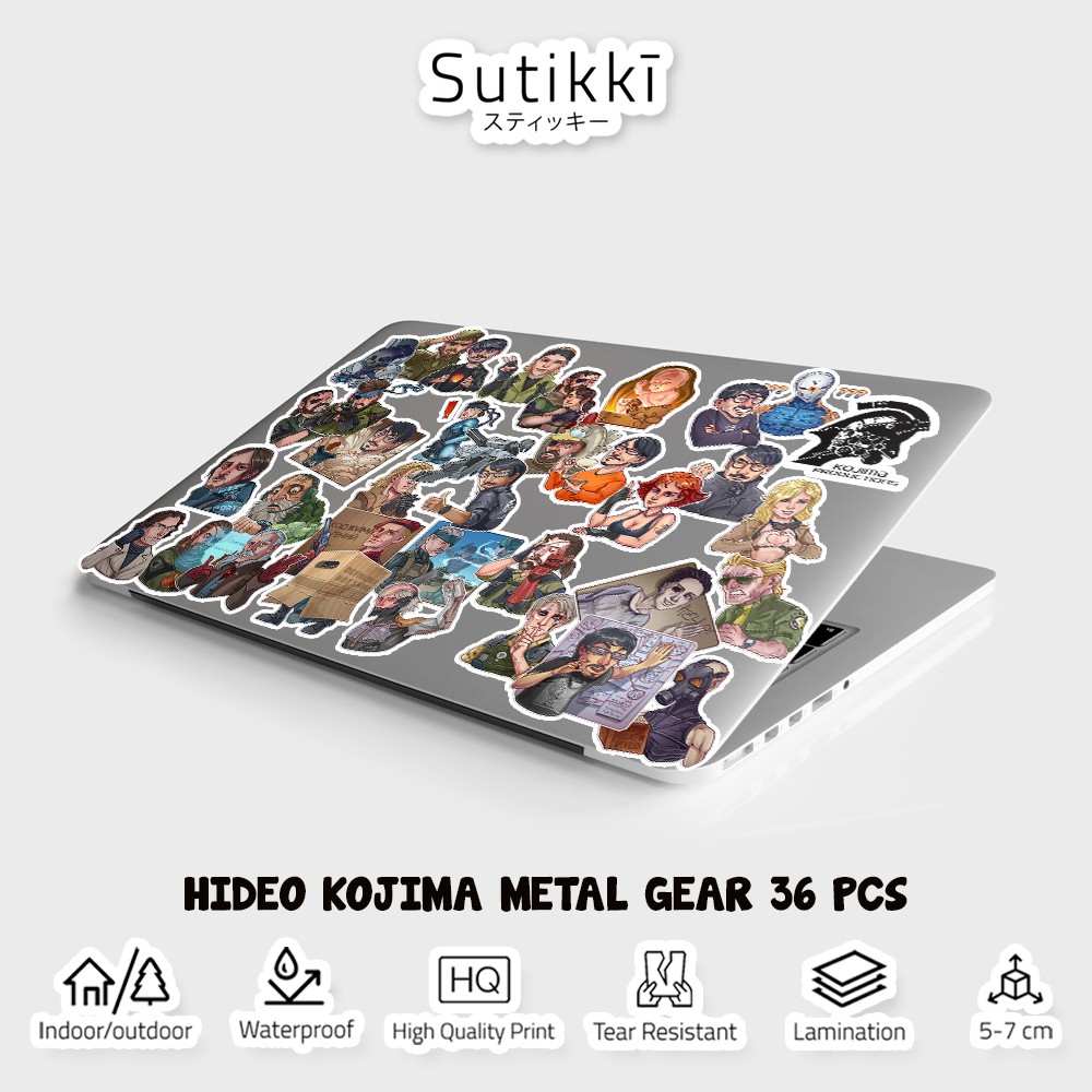 Sutikki | Sticker Pack Hideo Kojima Metal Gear Solid Konami Stiker Laptop Vinyl | Video Game