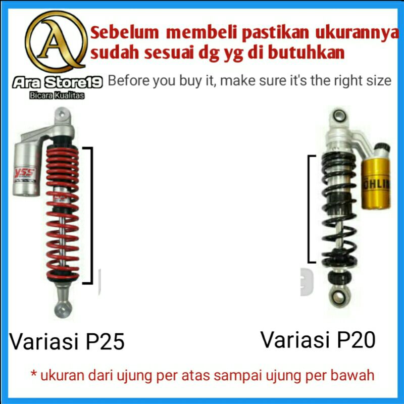 (1SET) Cover Sarung Shock Shockbreaker Tabung  UNIVERSAL variasi YSS KTC OHLINS WP DBS DAYTONA / Terlaris