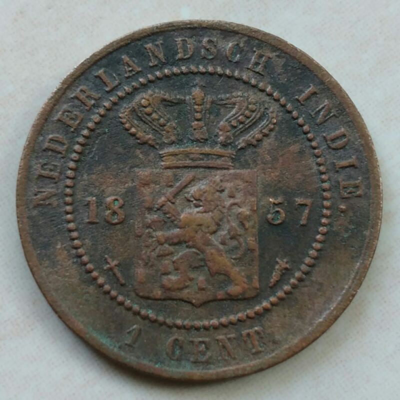 Koin Kuno 1 Cent Nederland Indie 1857 Benggol - B