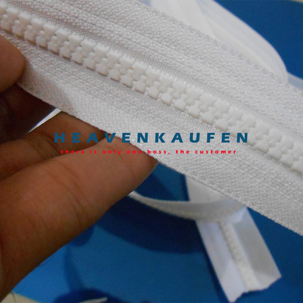 Resleting Zipper YKK Vislon Meteran Warna Putih No 5