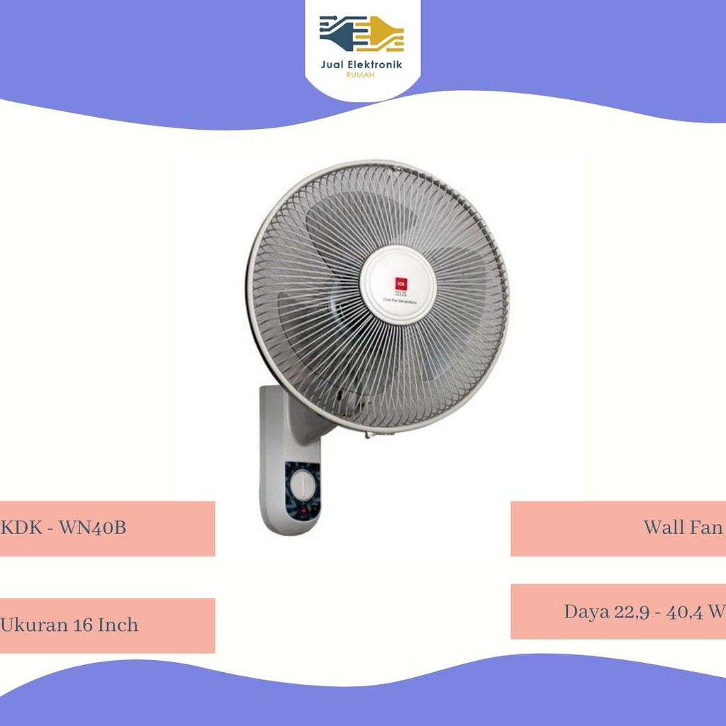 Wall fan Kipas Angin Dinding 16 in KDK - WN40B Harga Dewa