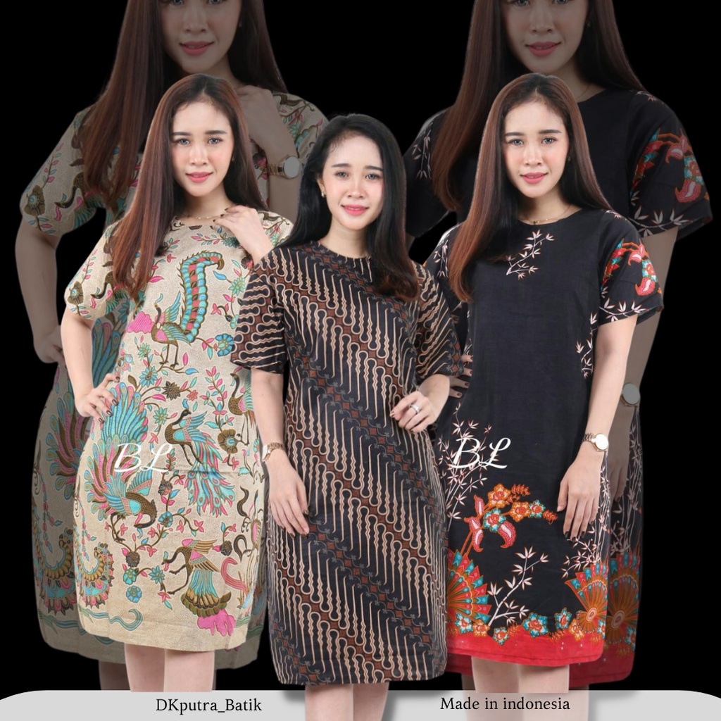BAJU BATIK WANITA MODERN, ATASAN BAJU BATIK DREES (size M L XL XXL)
